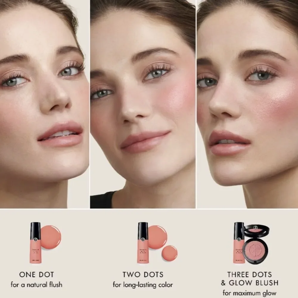 ARMANI BEAUTY Cheek Tint Longwear Lightweight Liquid Blush 41 Flaming Red